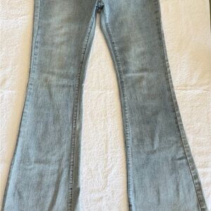 Unique Vintage Light Blue Flare Jeans